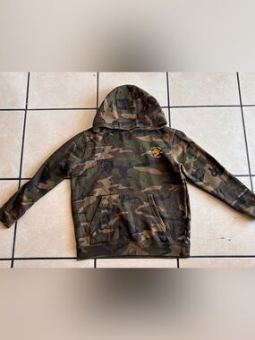 Vans Camo Hooded Sweatshirt - Green & Brown with Tiger Design